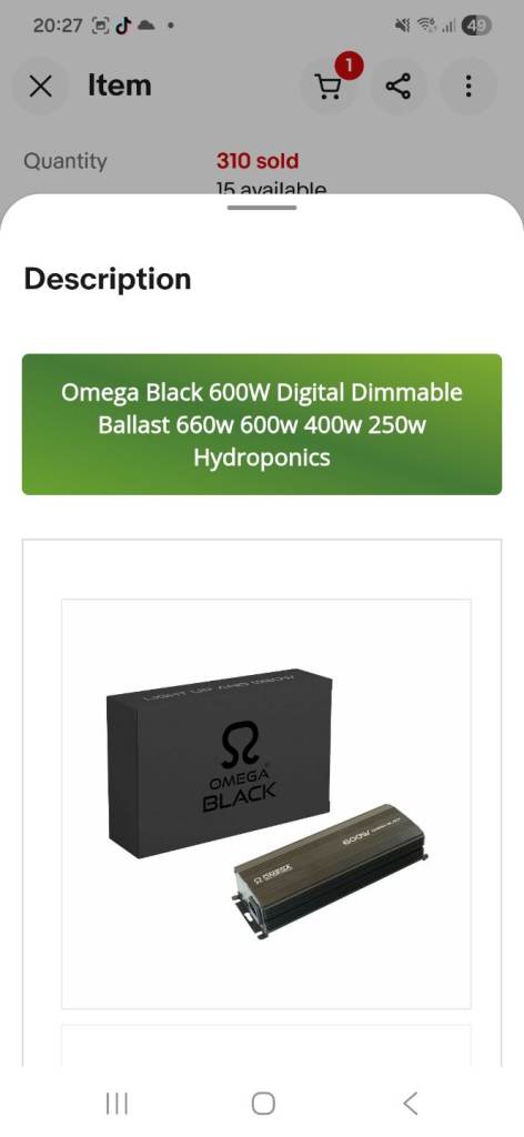 Dimmable Ballast Lighting for Plants etc 🪴 