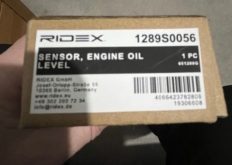 RIDEX SENSOR, ENGINE OIL LEVEL 1289S0056 2pin M mifra_2 (215)