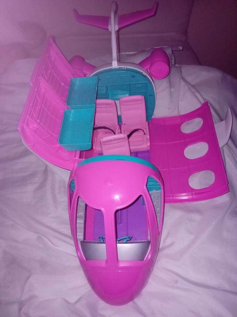 Barbie Dreamplane Toy Aeroplane – Pink, Good Condition