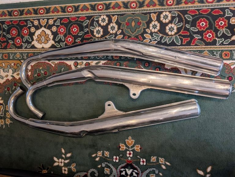 Kawasaki S3 400 exhaust new baffles and collars 