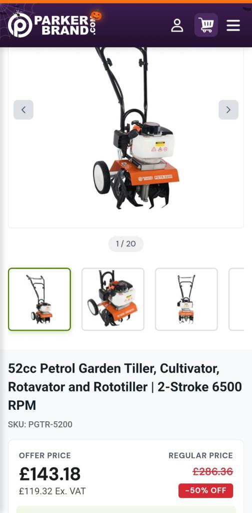 Two stroke rotavator brand new