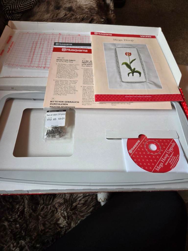 Husqvarna Viking Mega Hoop for Embroidery Machines – Excellent Condition