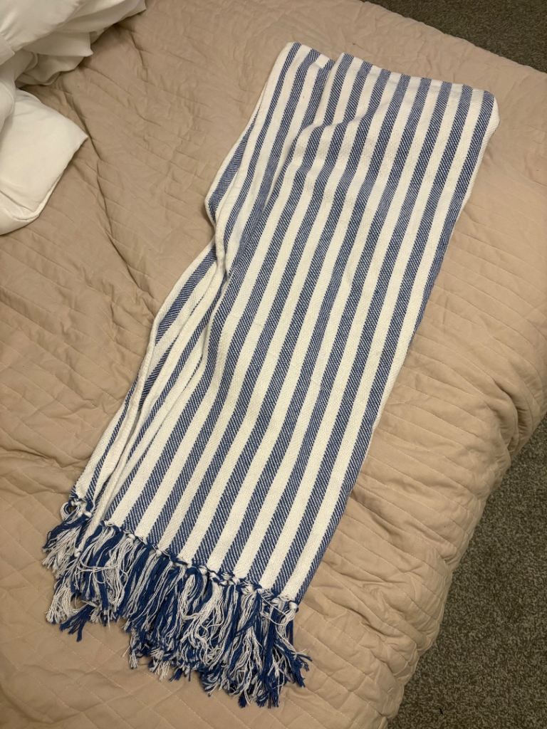 Striped throw