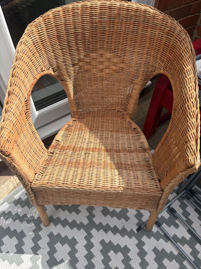 Wicker Rattan Armchair - Good Condition