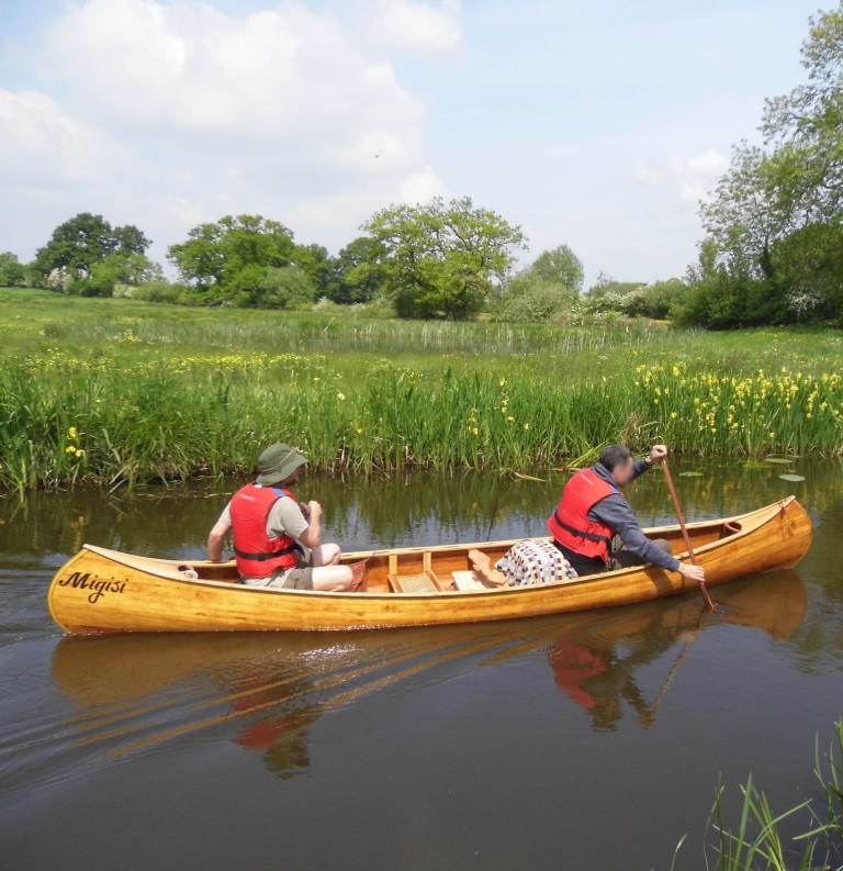 Canoe; beautiful handcrafted 3 seater cedar strip
