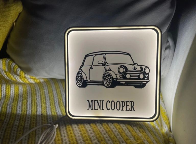 Mini Cooper Silhouette Decorative Light /Man Cave 