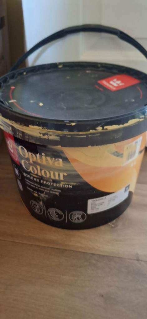 Tikkurila Optiva Colour Paint (Yellow) – 9L Over Half Can