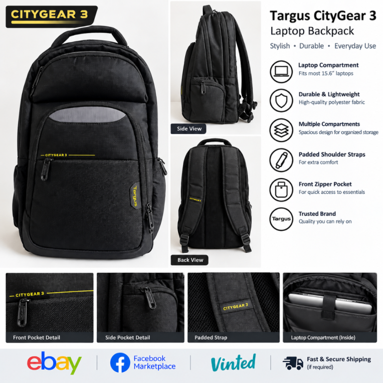 Targus CityGear 3 Laptop Backpack – Black, As Good As New