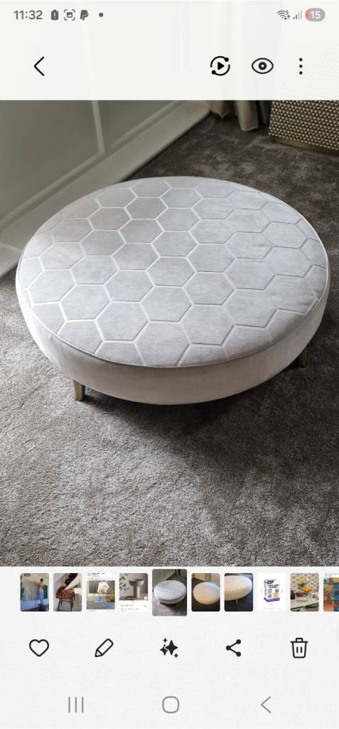 Designer Foot stool bought from Sofology