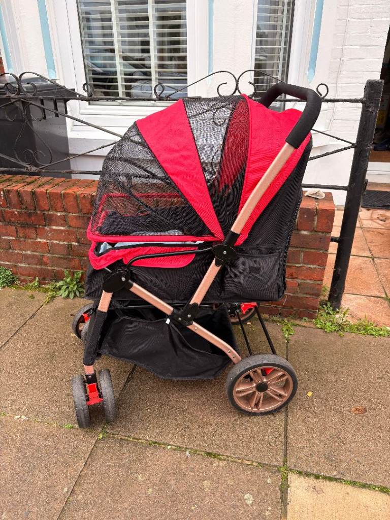 YITAHOME Pet Buggy with Reversible Handle, Foldable Dog Stroller for Small Dogs