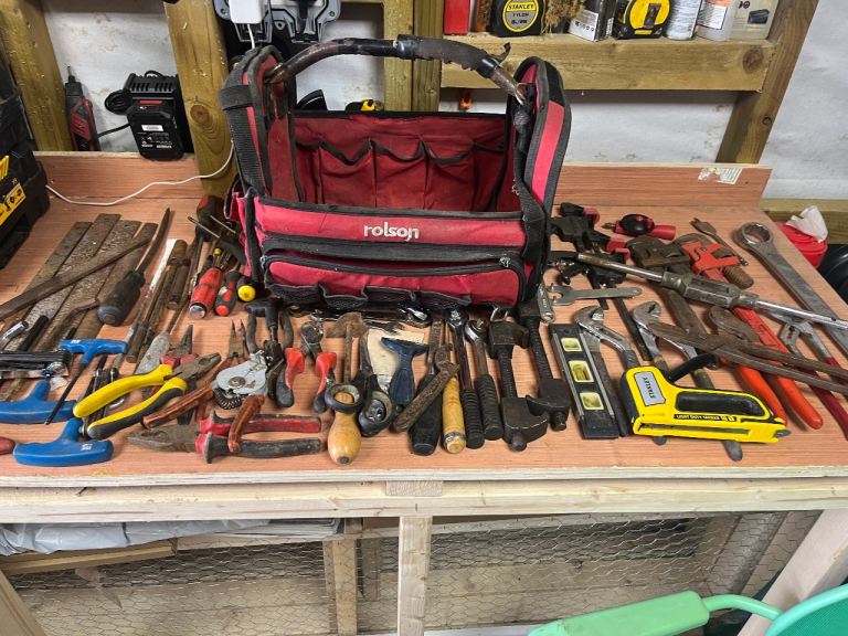 Large ROLSON Tool Bag with Huge Selection of Used Tools