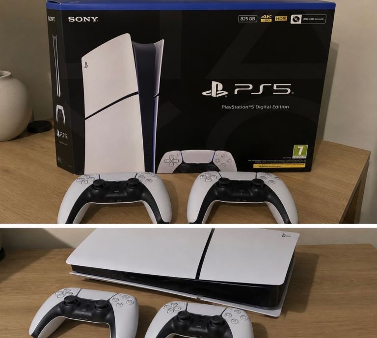 Sony PlayStation 5 Digital Edition Console with Two Controllers