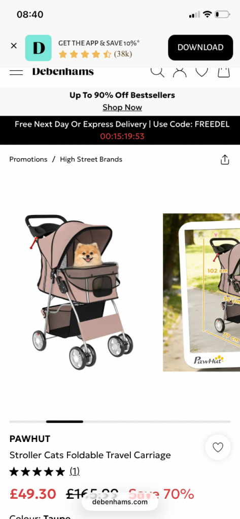 Paw hut pet buggy