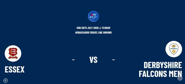 Essex vs Derbyshire Falcons Men's Cricket Match Tickets 