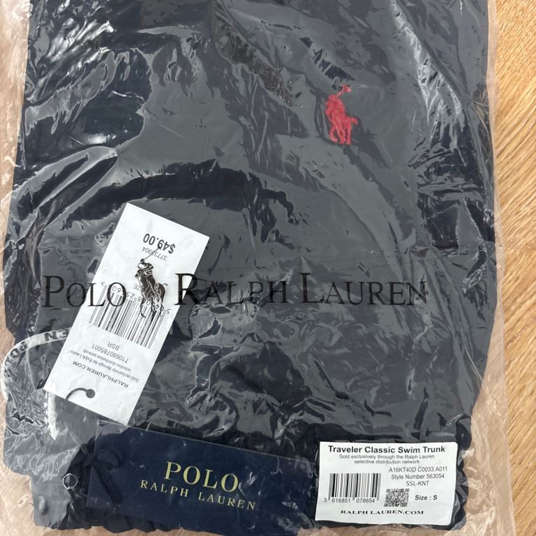 Polo Ralph Lauren Traveler Classic Swim Shorts Black Size S BNWT