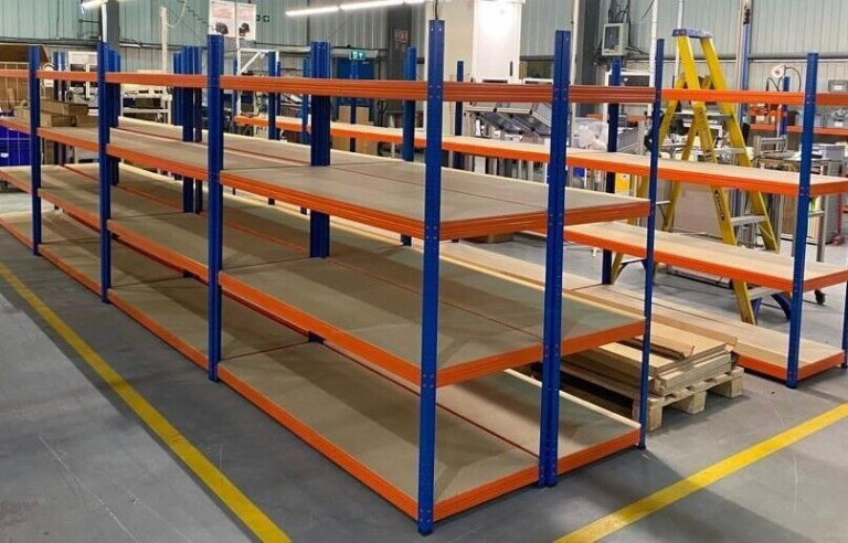 Heavy Duty Rivet Longspan Shelving Racking For Garages Sheds