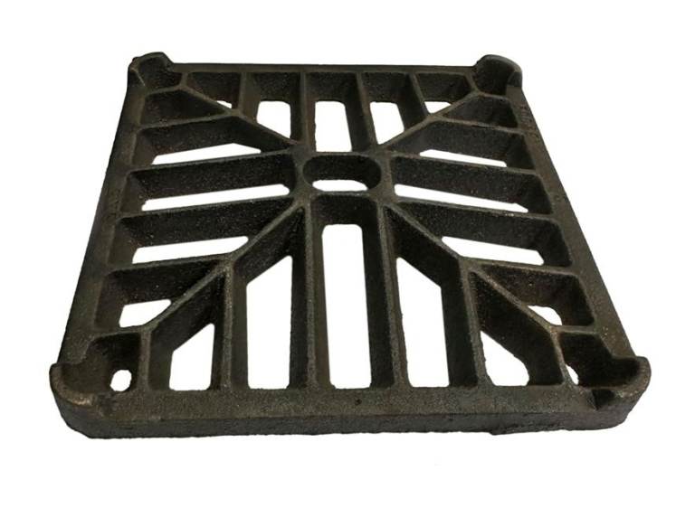 2x CAST IRON GULLY GRID / DRAIN COVER - 5" x 5" 127mm x 127mm 9mm thick Square 