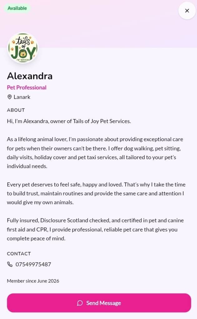 Pet owners Pet Sitters, Dog Walkers, Pet Boarding UK free sign up 1 year