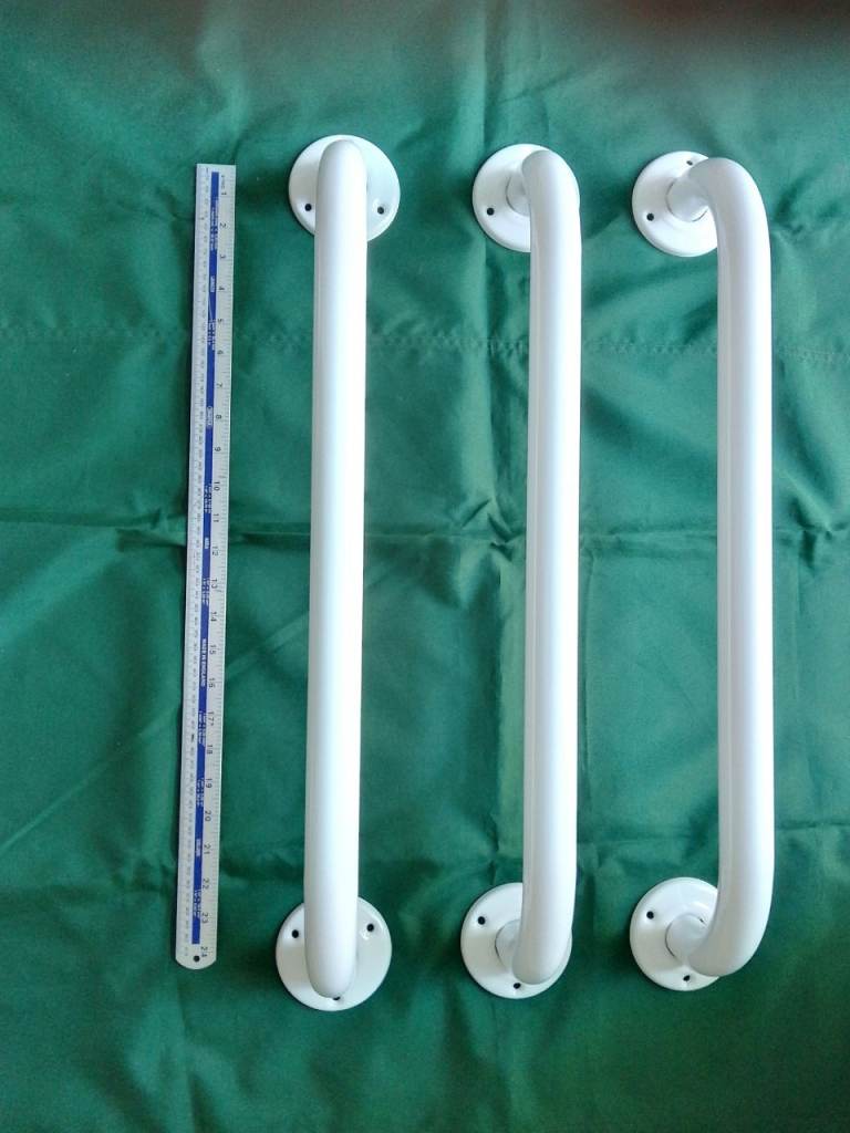 White Metal Grab Rail / Support Handle - As Good As New
