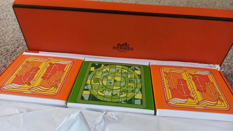 Hermes 3 soap gift set - Eau de marnarine ambree; Eau de pamplemousse rose