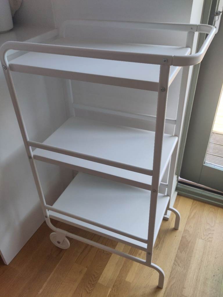 IKEA White Wheeled Trolley – Very Good Condition