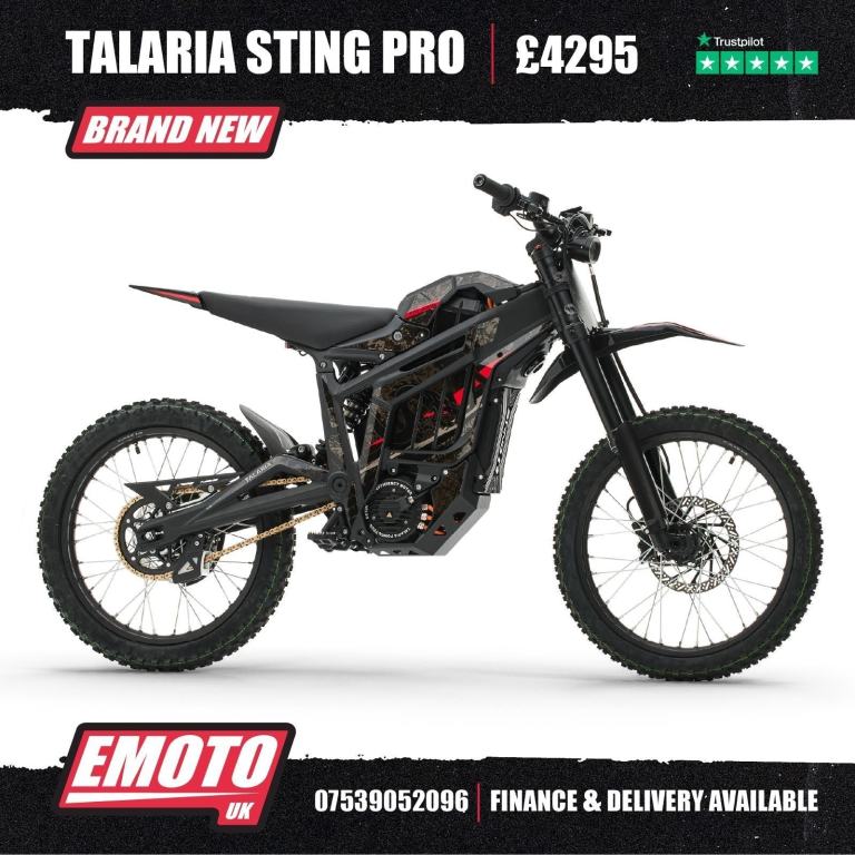 NEW TALARIA STING PRO MX5 72V 2026 Electric Bike @EmotoUK - Finance Available