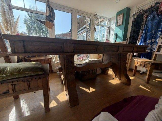 Final Reduction!!!!!!!! Spanish Style Dining Table in Solid Oak, £225. ...