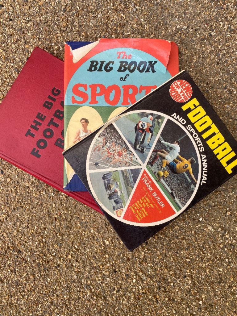 Vintage Football and Sport Annual Books – Fair Condition