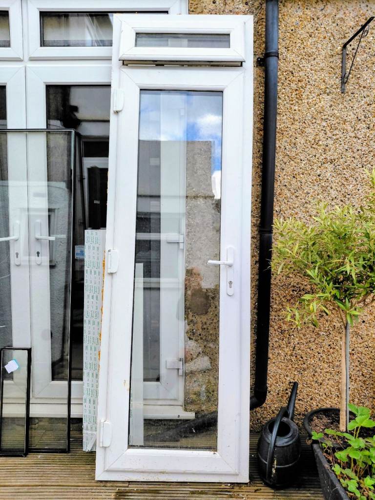 White PVC External Door – Very Good Condition