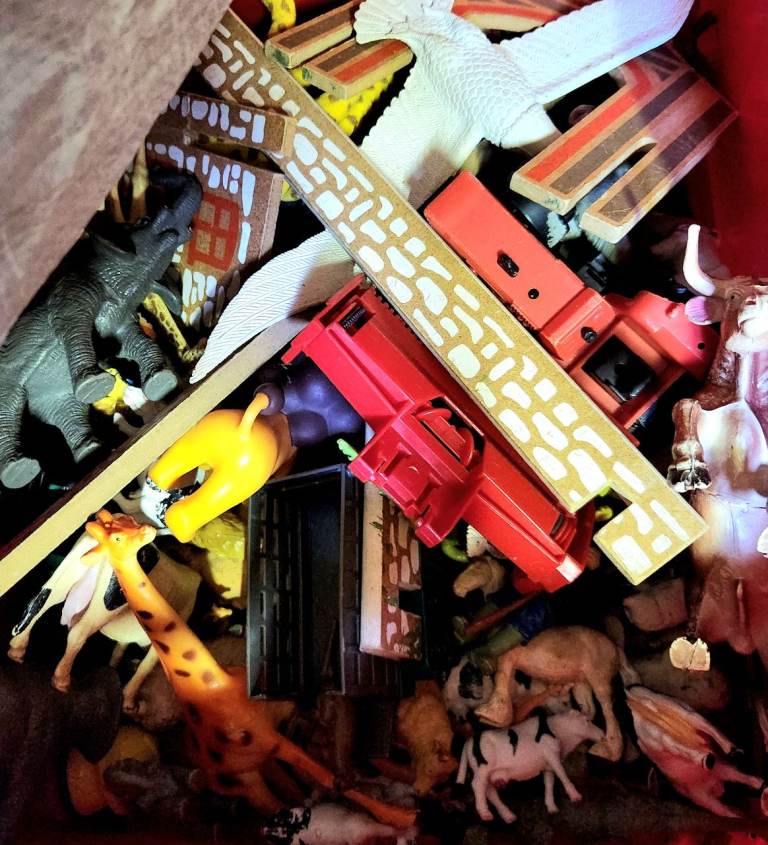 Big box a bundle of animals toys farm