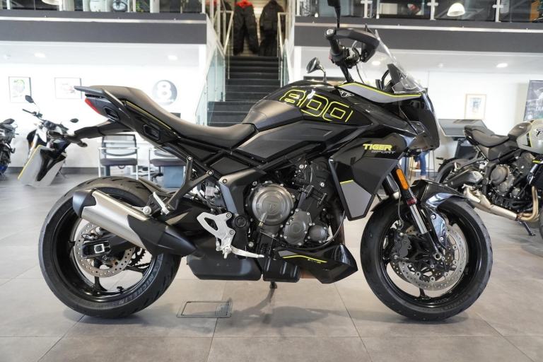 Triumph Tiger Sport 800, 2025, Black with just 8632miles Only £8995. 