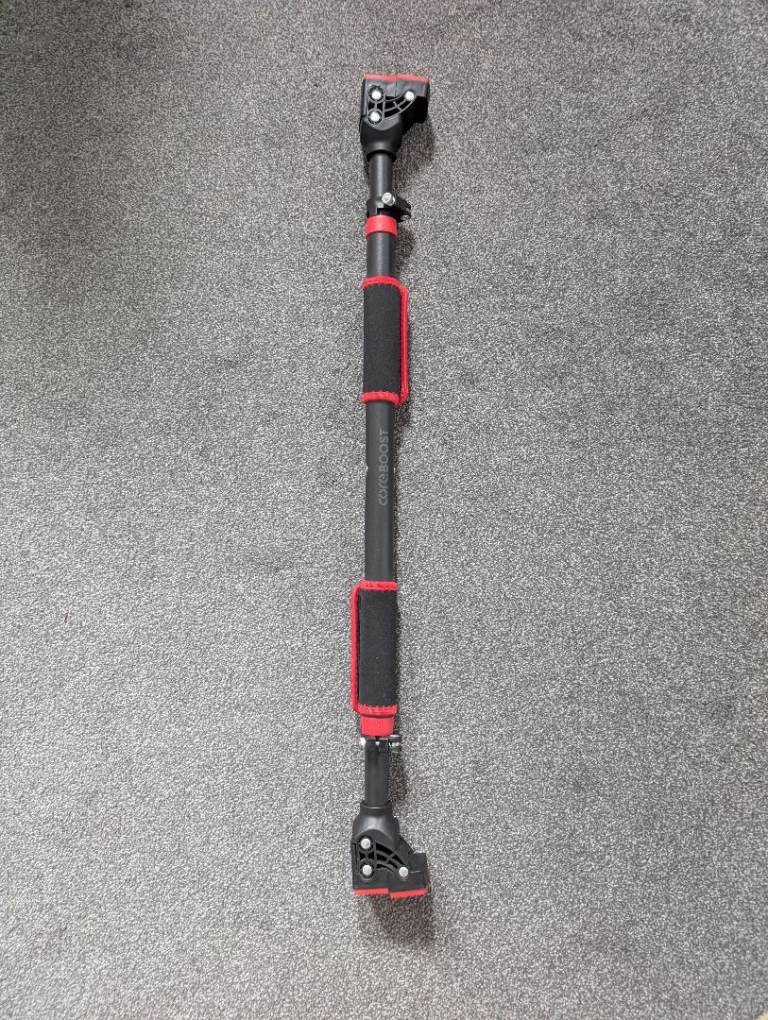 COREBOOST Door Frame Pull-Up Bar – Black & Red, Good Condition