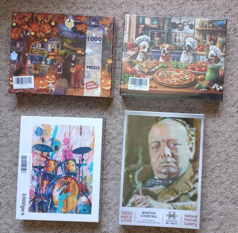 Jigsaw puzzles x 4 - 1000 pieces - New still sealed NOW £15