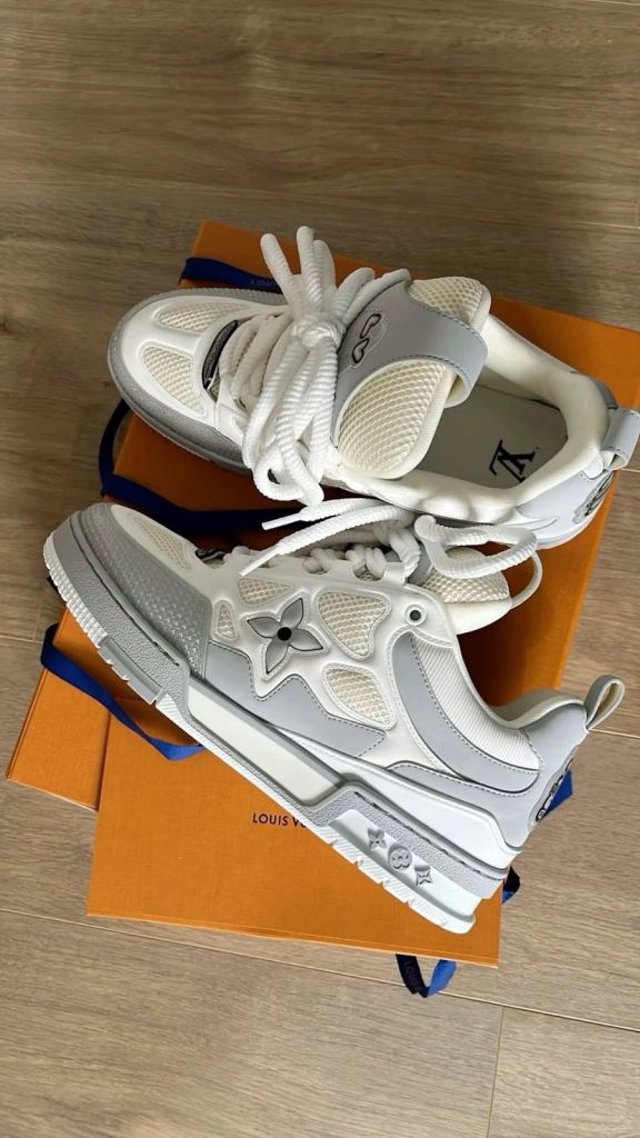 Louis Vuitton Trainers – White and Grey, UK Size 10