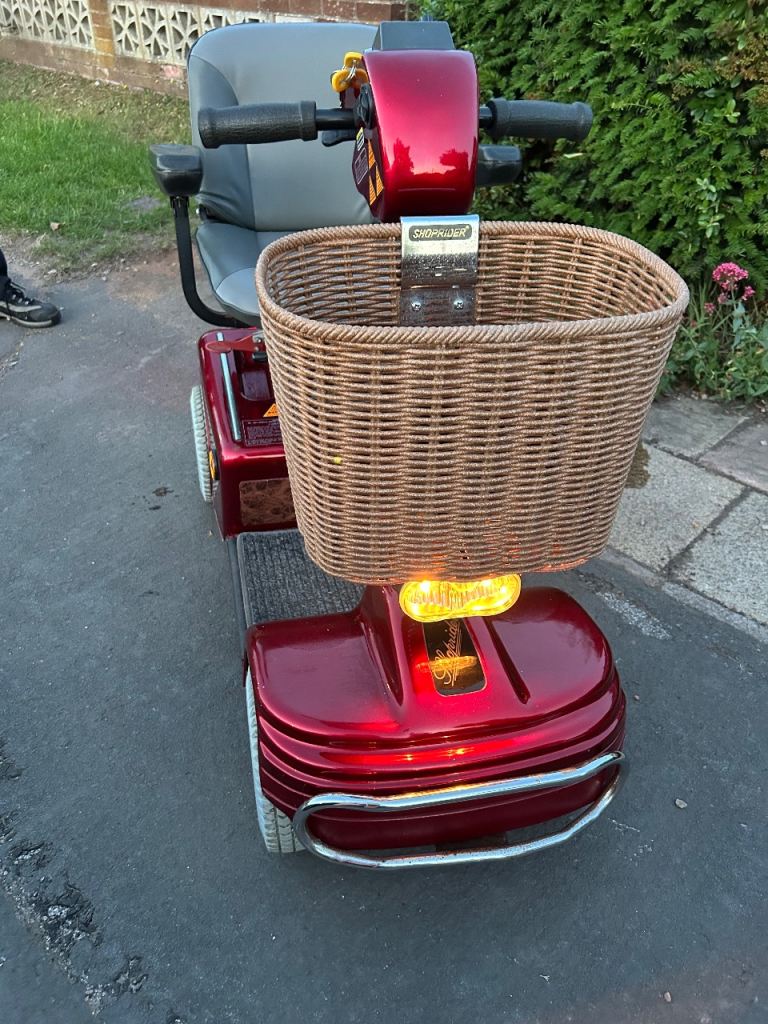 Shoprider Mobility Scooter - Red with Basket, Good Condition
