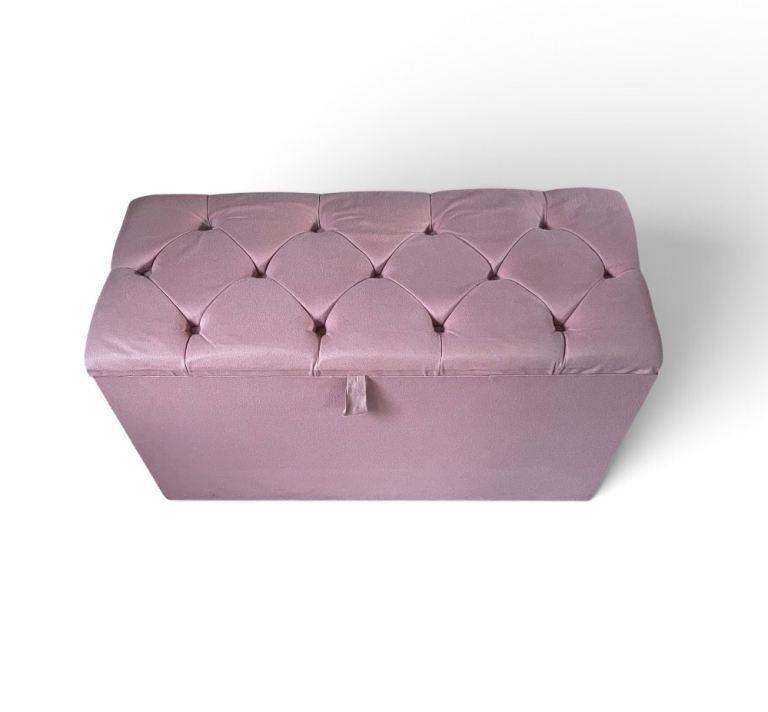 Pink Storage Chest - Upholstered End of bed Storage Bench sofa