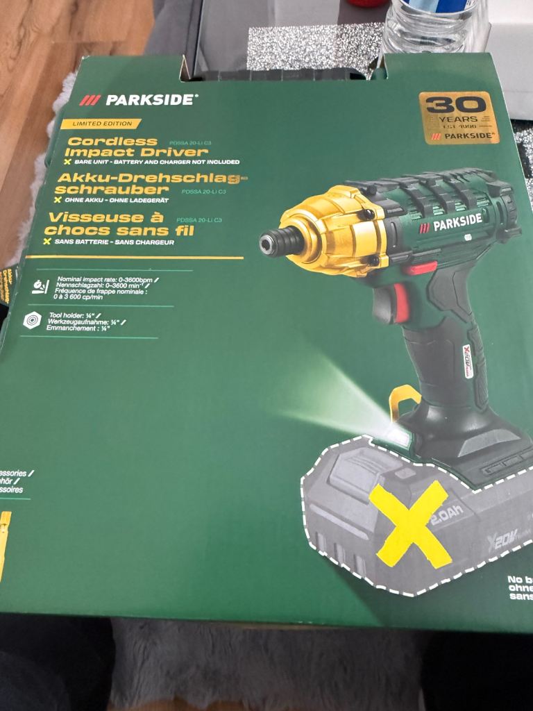 Parkside Cordless Impact Driver - New, Unused