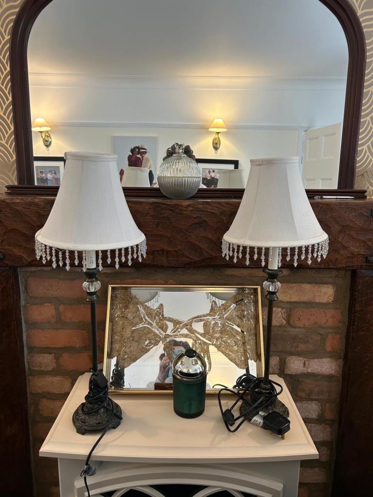 Pair of Vintage Style Buffet Lamps 