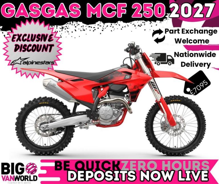 Gas Gas MCF 250 2027 - Only One Available - PX & Delivery