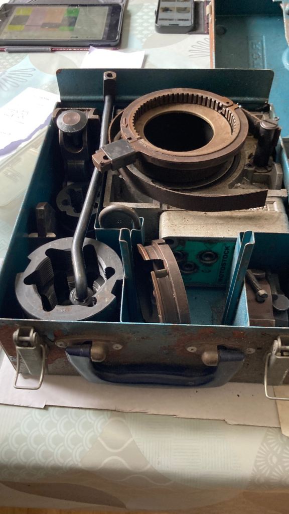 Rotostock 2 Inch Pipe Threader pipe installation system with cut in attachment 