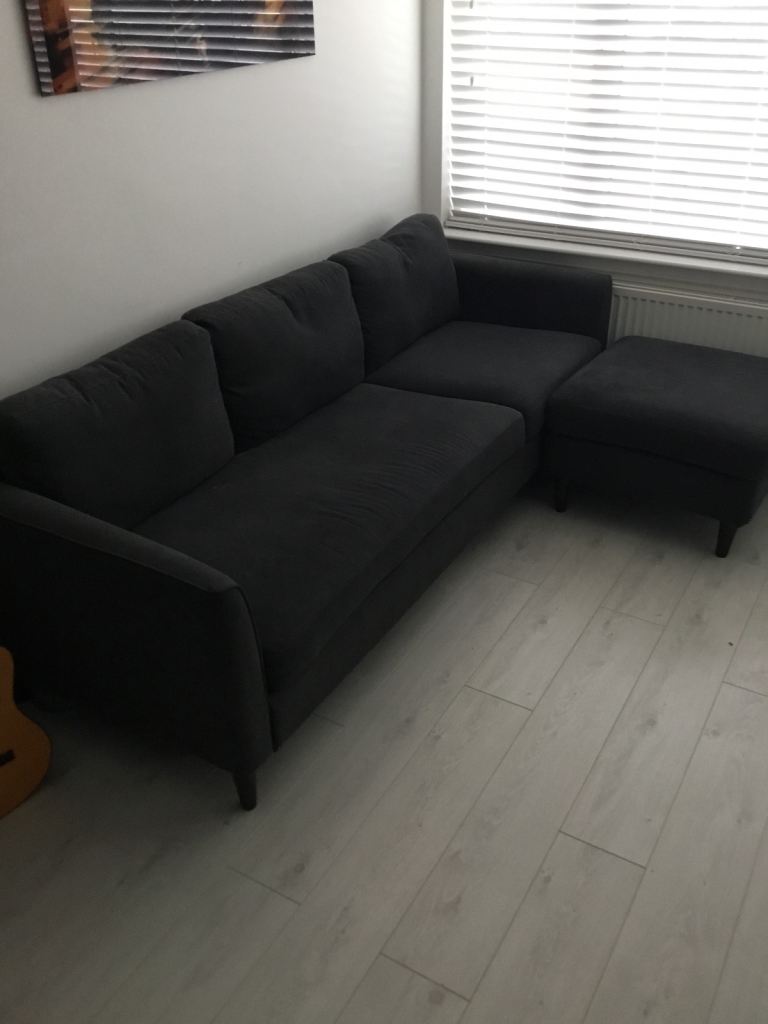Large Sofa and Footstool 