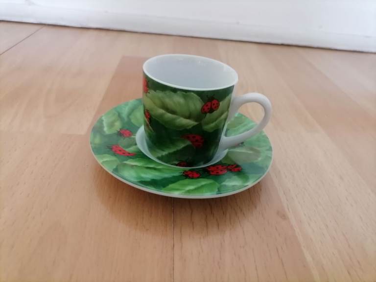 Vintage McLAGGAN SMITH Scotland Ceramic Espresso Cup & Saucer. NrMint Cond. 