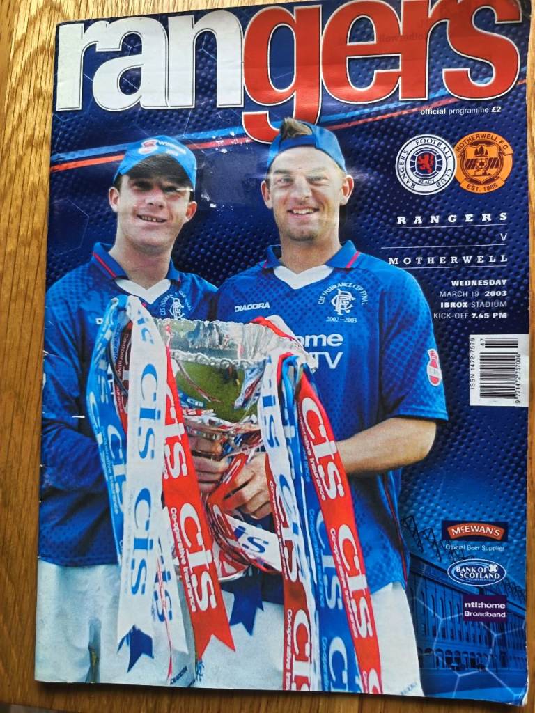 GLASGOW RANGERS FOOTBALL PROGRAMMES.
