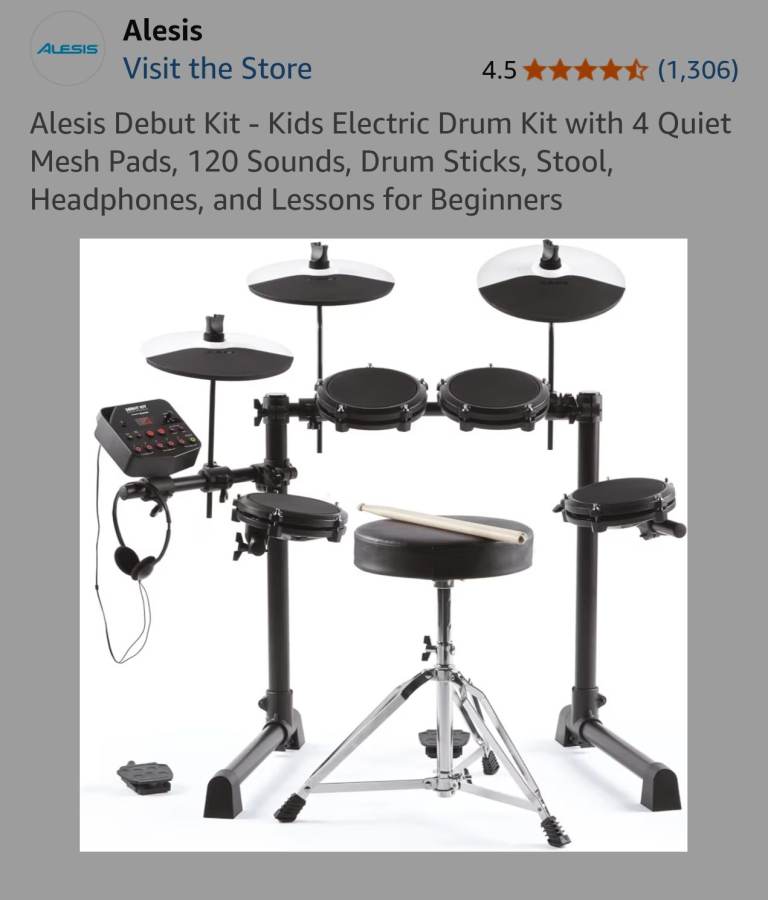 Alesis debut electronic drum kit