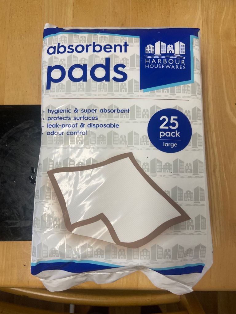 Harbour Housewares Absorbent Pads 25 Pack – New, Sealed
