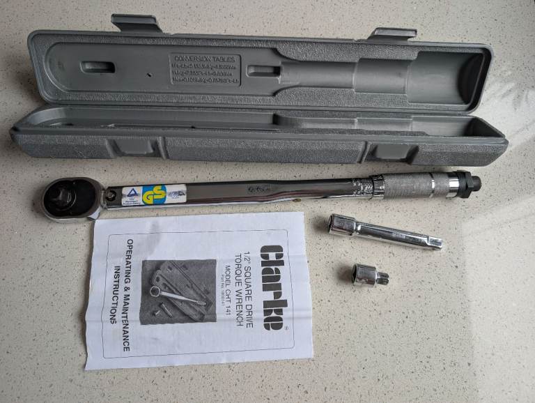 Clarke 1/2" Square Drive Torque Wrench with Case