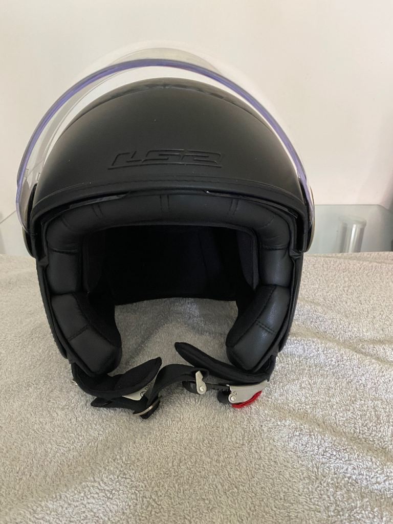 Open faced motorbike helmet 