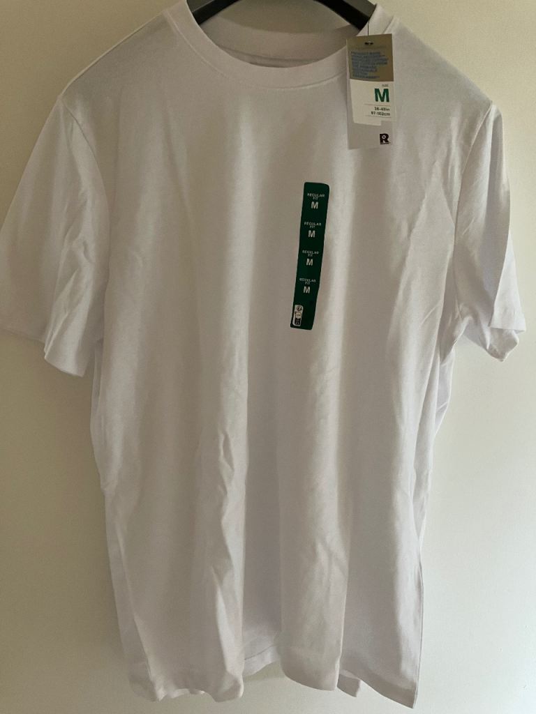 WRITE T-SHIRT BRAND NEW SIZE (M)