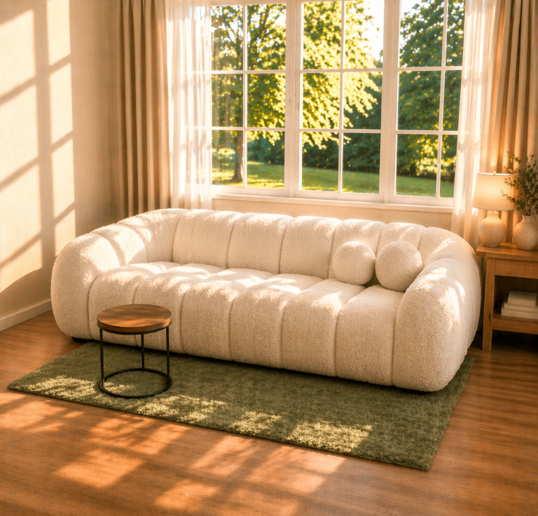 Sofa Club - Marisa, curved 3 seater sofa, like new condition coming from a pet & smoke free home
