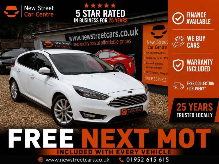 2017 Ford Focus 1.0T EcoBoost Titanium Euro 6 (s/s) 5dr HATCHBACK Petrol Manual